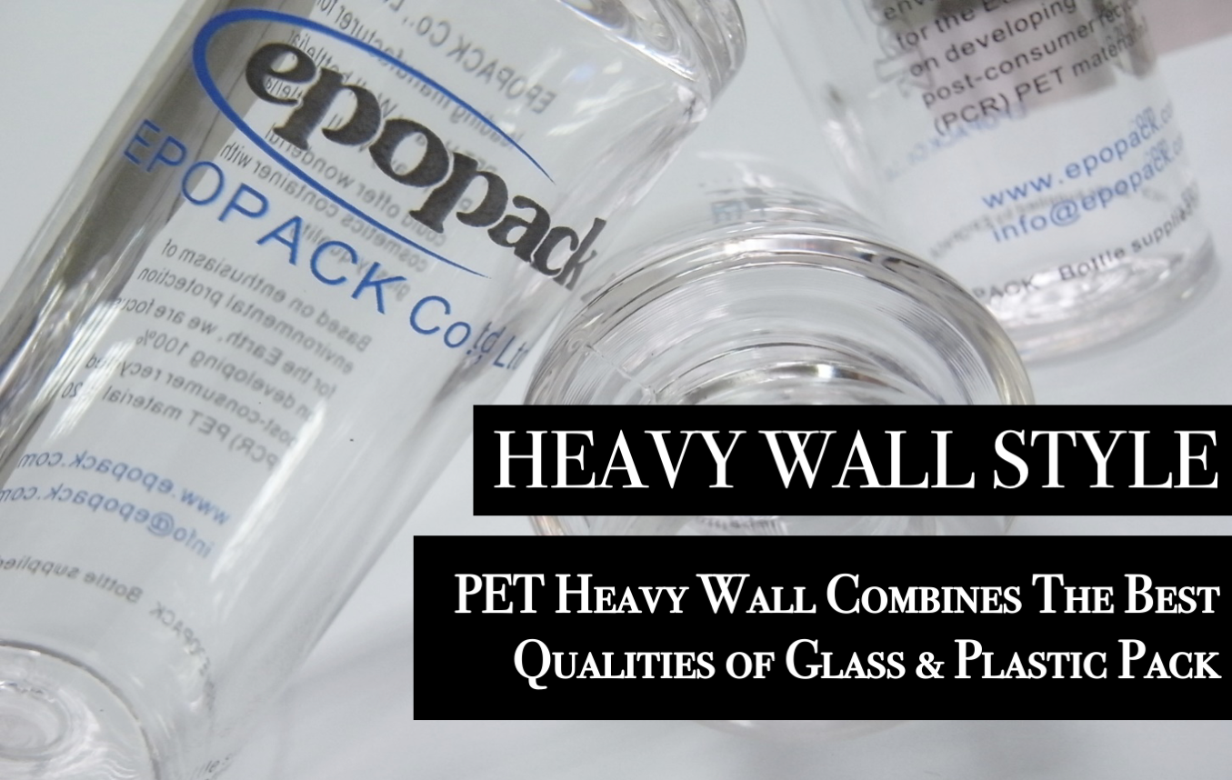 Epopack heavy wall PET packaging for beauty products